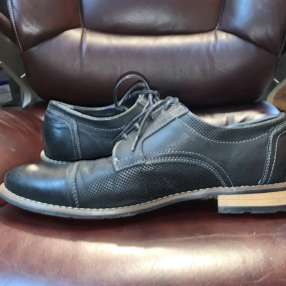 Men’s Steve Madden Chayse Leather Oxford Shoes - Picture 4 of 14